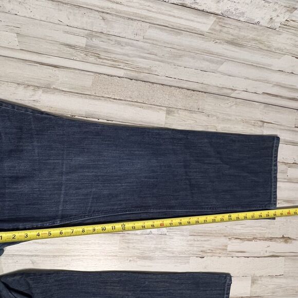 Womens CHICOS Platinum Straight Leg Jeans Size 3 Dark Wash Embroidered Pockets - Picture 13 of 13